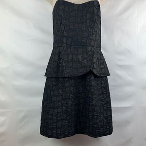 Laundry by Shelli Segal black event dress peplum EUC size 8